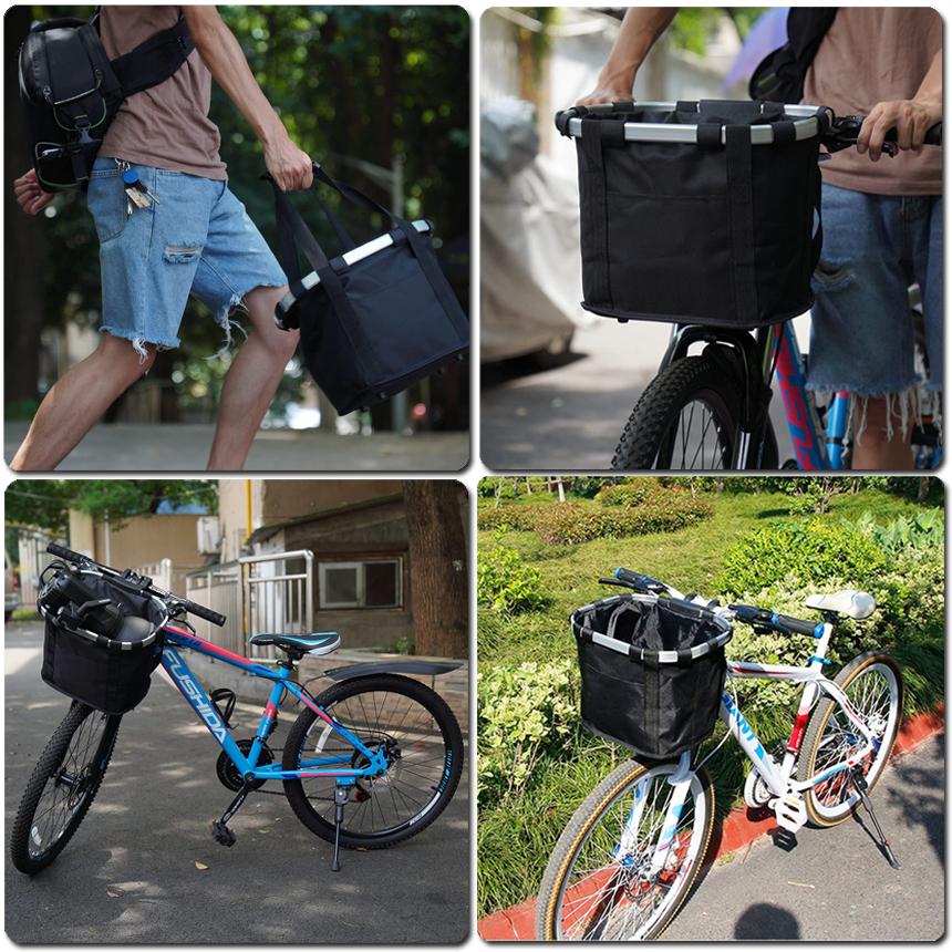 自転車 かご 脱着式 前かご バスケット 折りたたみ 防水 取り付け 簡単