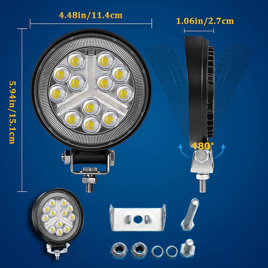 作業灯 ワークライト 2個セット72W LED デッキライト LED投光器 72w 12v 24v 兼用 防水 防塵 防震 取付け自由 省エネルギ 送料無料｜ad-hitshop｜06