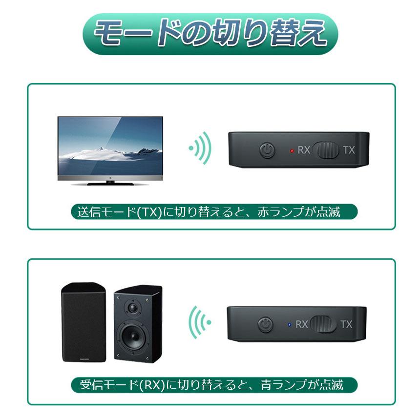 Bluetooth5.0 トランスミッター レシーバー 1台2役 送信機 受信