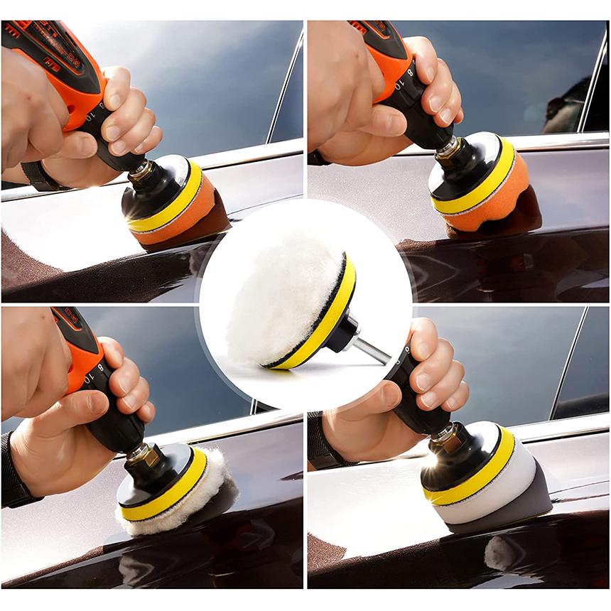 ポリッシャー バフ 80mm 22点セット 六角軸付き すぐ使える 仕上げ