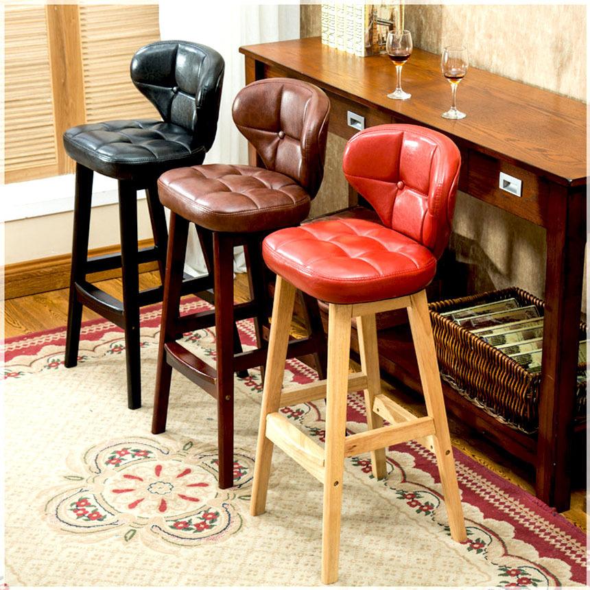 カウンターチェア バーチェア レッド 2個セット