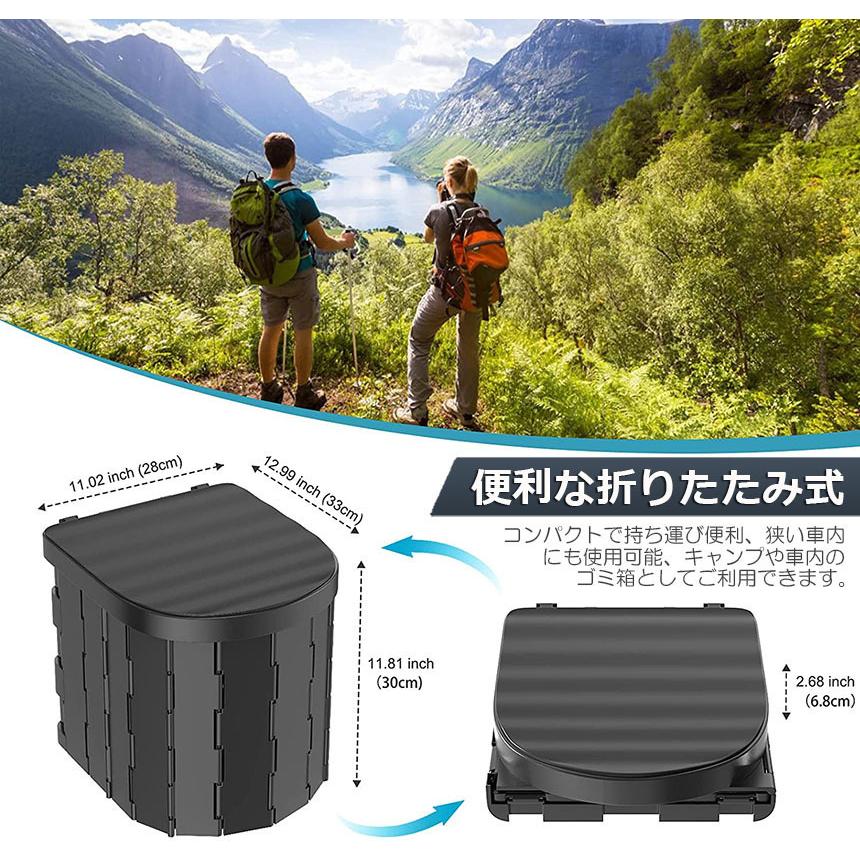 簡易トイレ 非常用 災害用 テント 水洗 車 3個セット ポータブルトイレ 折りたたみトイレ 携帯トイレ トイレ キャンプ 防災トイレ 防災_5