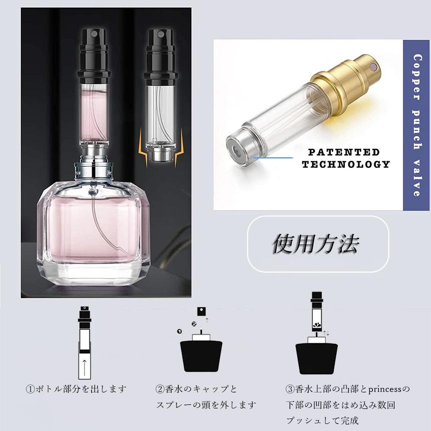 ROSE ROUGE 香水 ダイヤモンド型ボトル アトマイザー付き ROSE