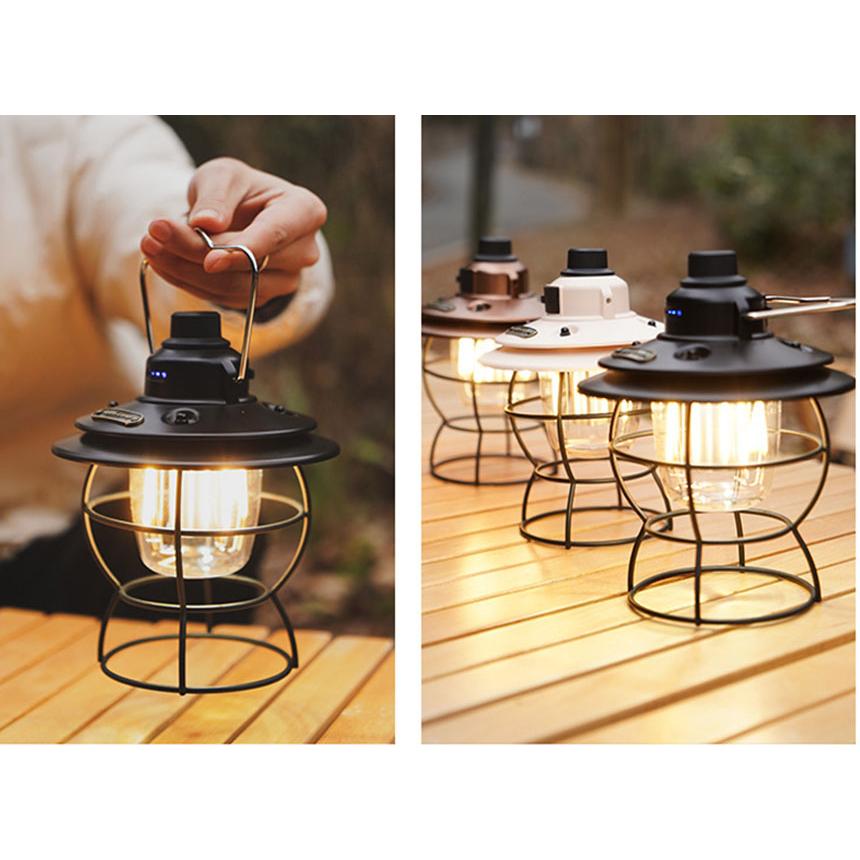 ランタン 充電式 屋外 おしゃれ LEDランタン 4個セット レトロ 無段階