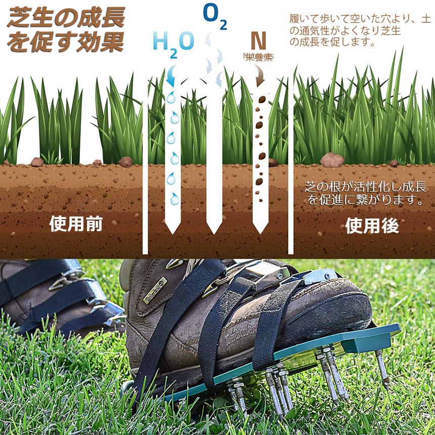 芝スパイク ガーデンスパイク 2足セット スパイクシューズ 芝生