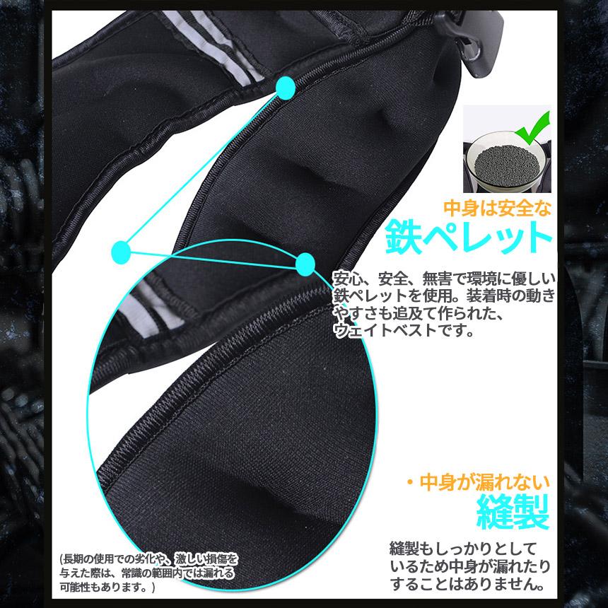 ウエイトベスト パワージャケット ウェイトベスト 5kg 4個セット ウエイトジャケット 反射テープ 加重ベスト 通気 フィットネス 高負荷_5