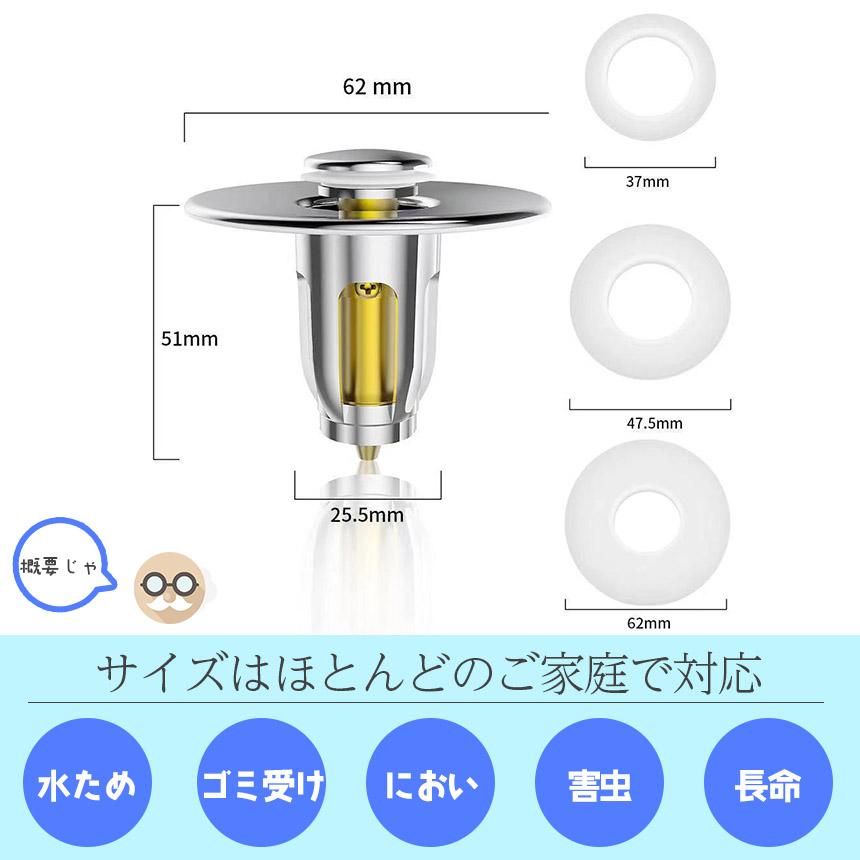 排水口 排水口カバー 3個セット 防臭 防虫 ゴミ受け 水溜 セット