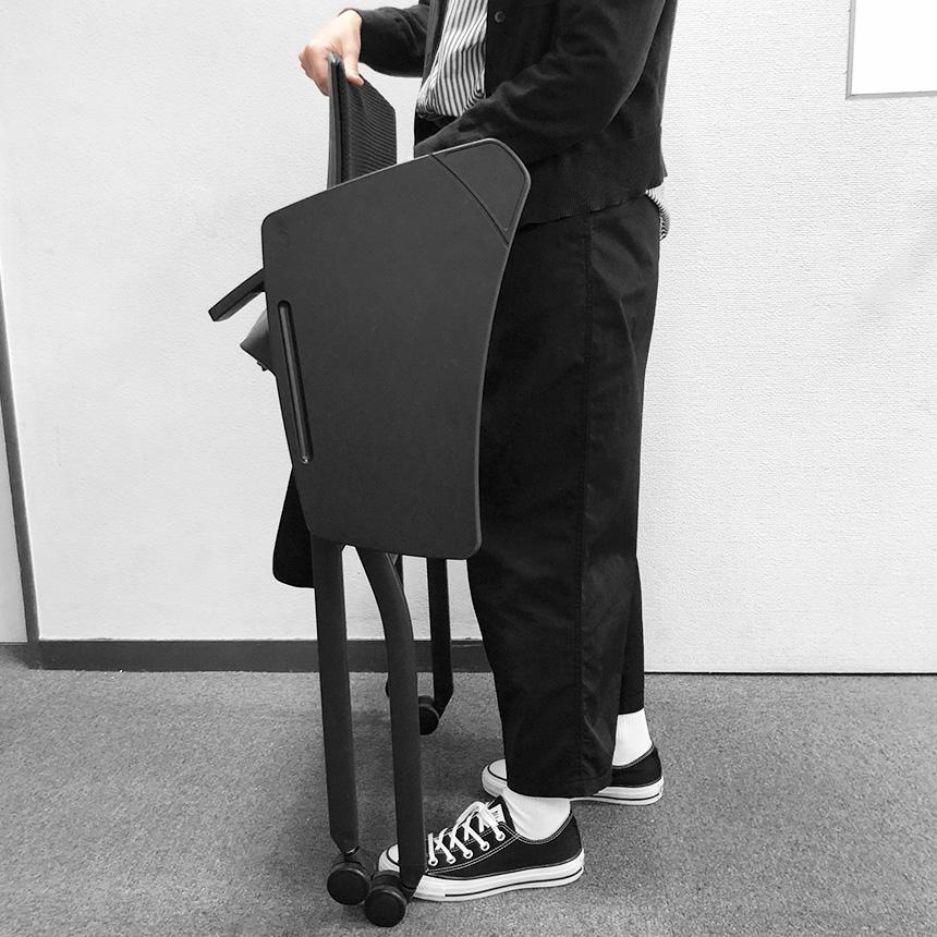 折りたたみ椅子 テーブル キャスター付き 完成品 8脚セット 折りたたみチェア 背付き 組み立て不要 軽量 コンパクト 収納 会議 収納 パ_11
