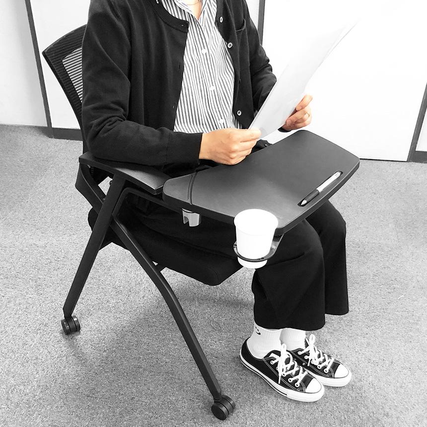 折りたたみ椅子 テーブル キャスター付き 完成品 8脚セット 折りたたみチェア 背付き 組み立て不要 軽量 コンパクト 収納 会議 収納 パ_7