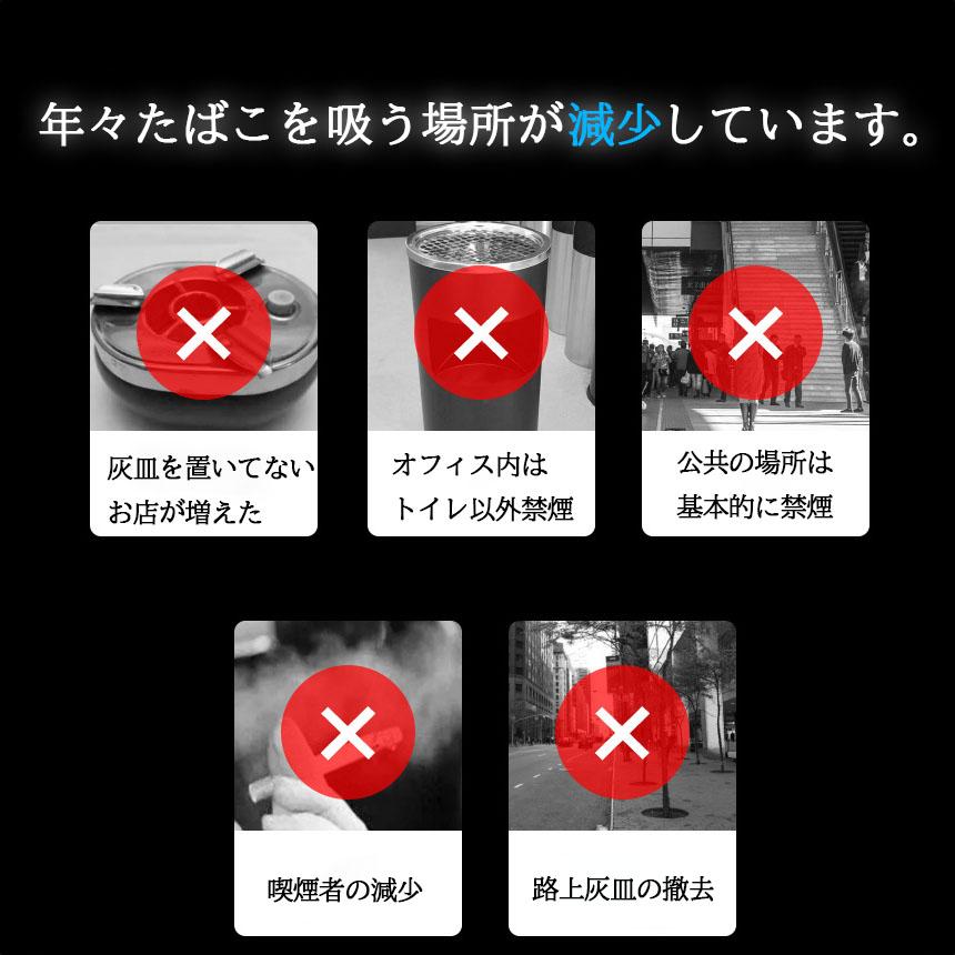 爆買 携帯灰皿 カラビナ付き 2個セット 吸い殻入れ 金属製 フタ付き