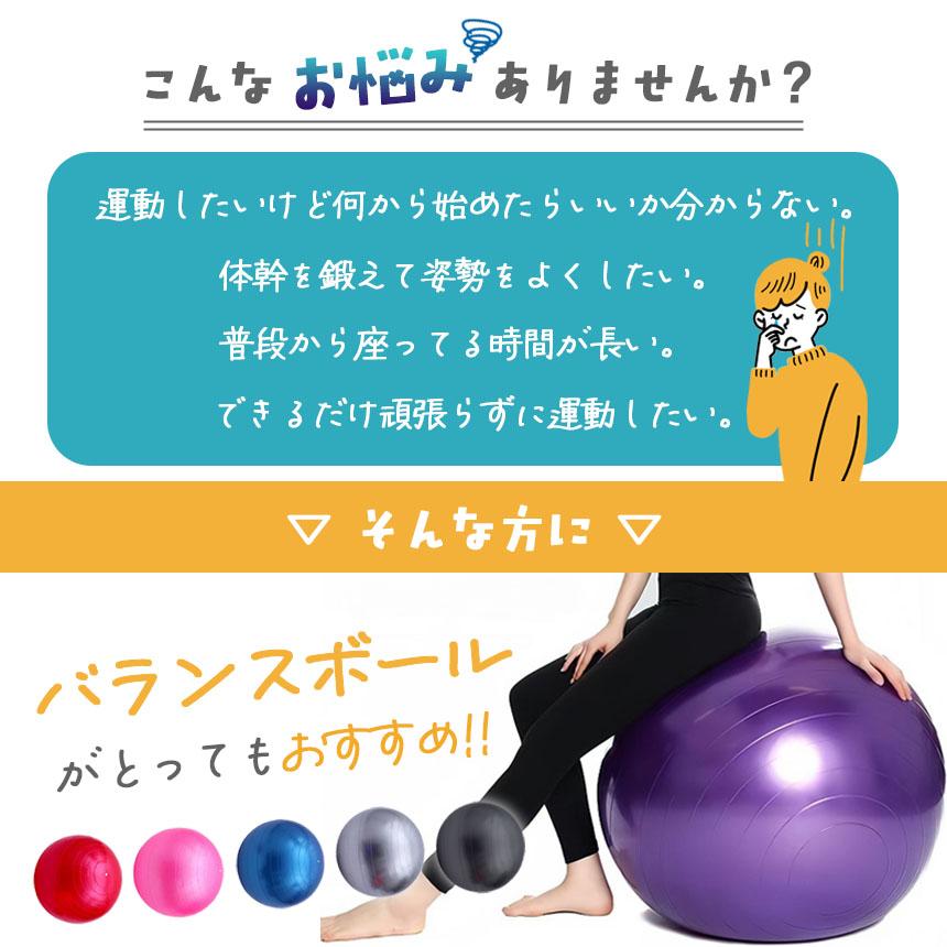 バランスボール ヨガボール ヨガ 2個セット 椅子 直径55cm ジムボール