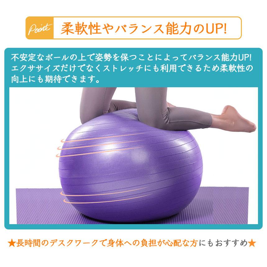 バランスボール ヨガボール ヨガ 3個セット 椅子 直径55cm ジムボール
