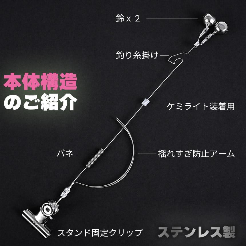 釣り 鈴 2個セット バイトアラーム 高感度 ヒットセンサー 釣り