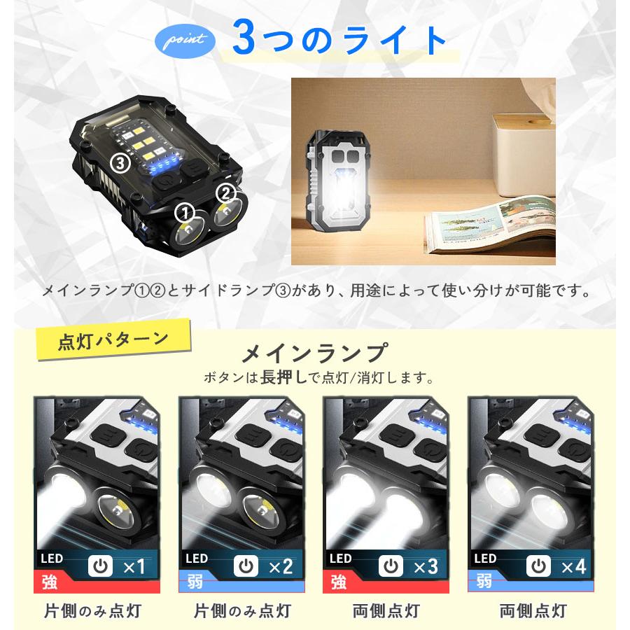COB LED ライト 2個セット 小型 作業灯 緊急照明用 マルチライト