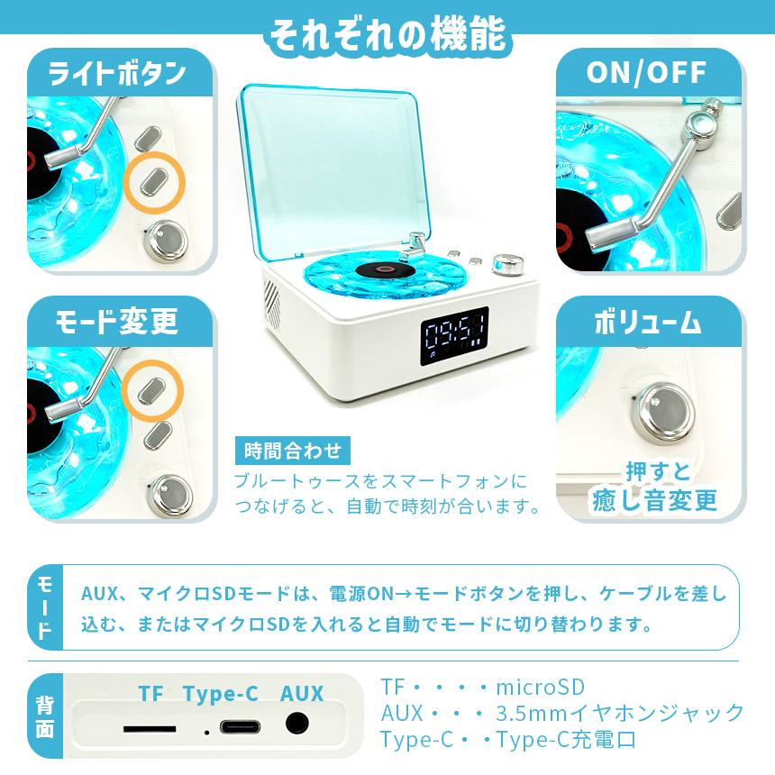 スピーカー 小型 Bluetooth ワイヤレス ライト レトロ レコード型 2