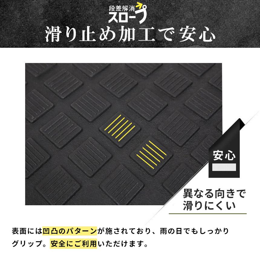 段差スロープ 段差解消スロープ 2個SET 段差プレート 車 車庫 ガレージ