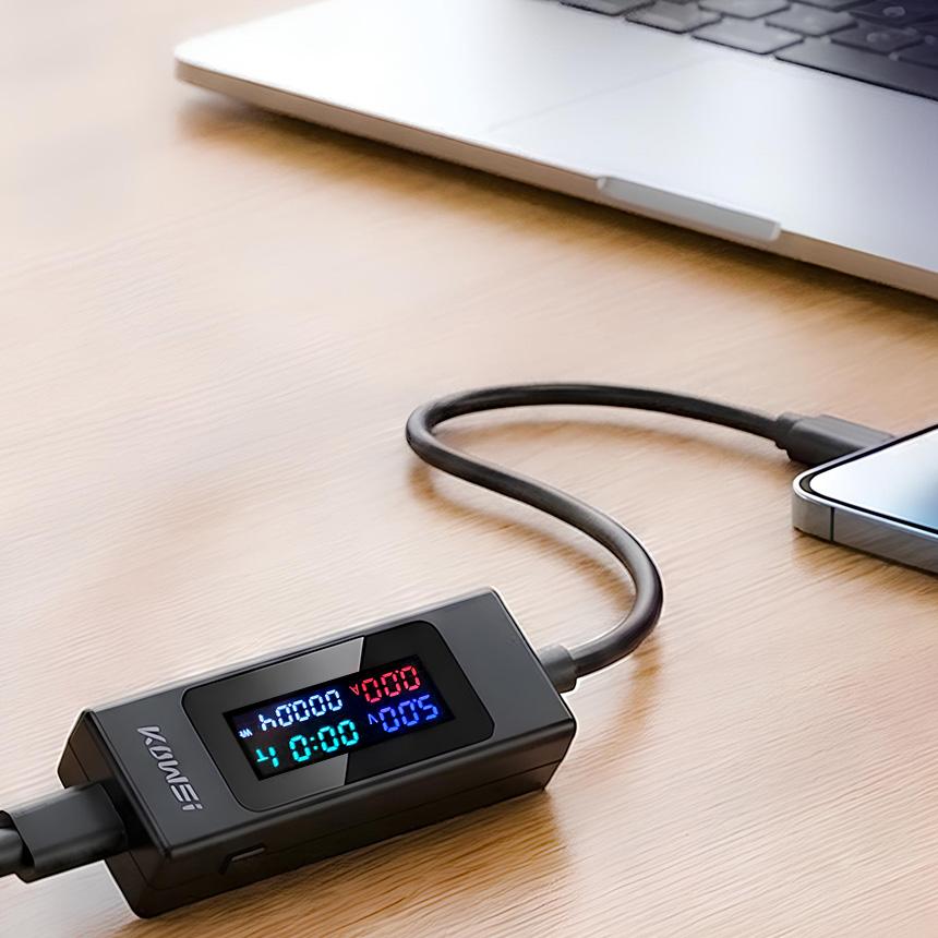 Type-C 電流 電圧 チェッカー 195W 6.5A 対応 USB PD 急速充電 測定器