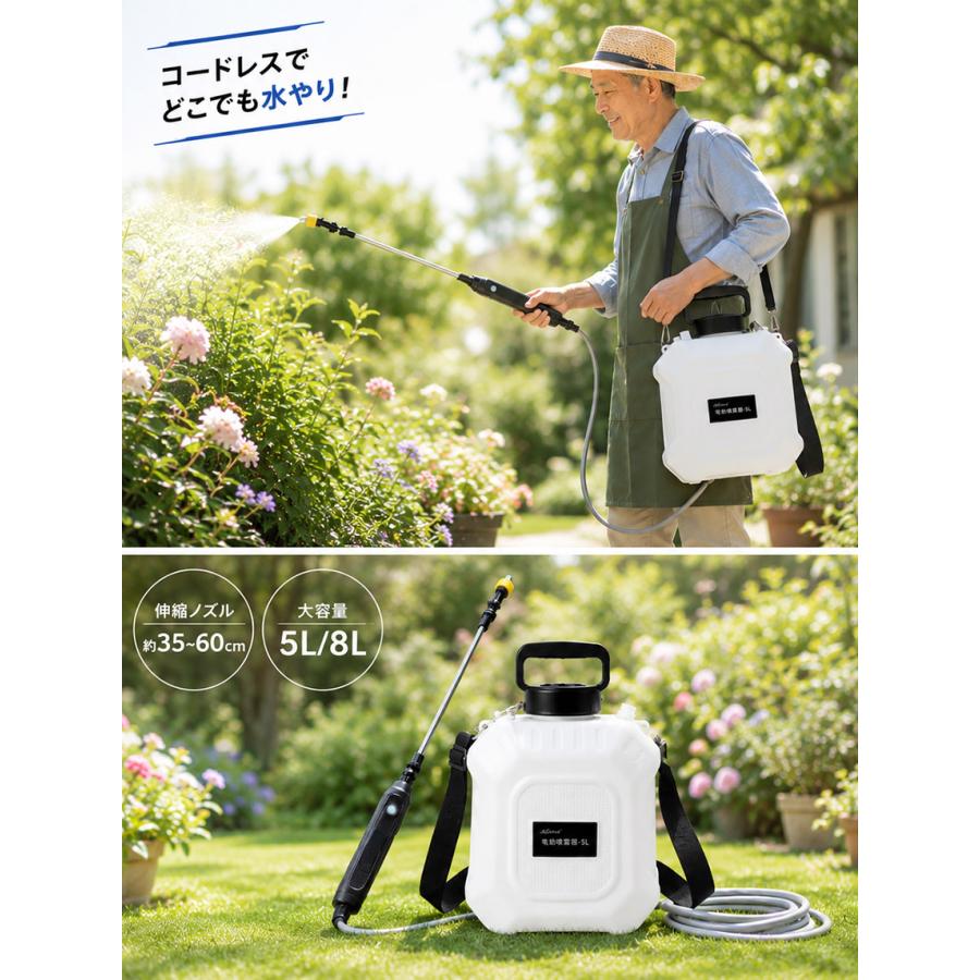 2個セット 電動噴霧器 充電式 噴霧器 Type-Cケーブル付属 2段階 噴霧