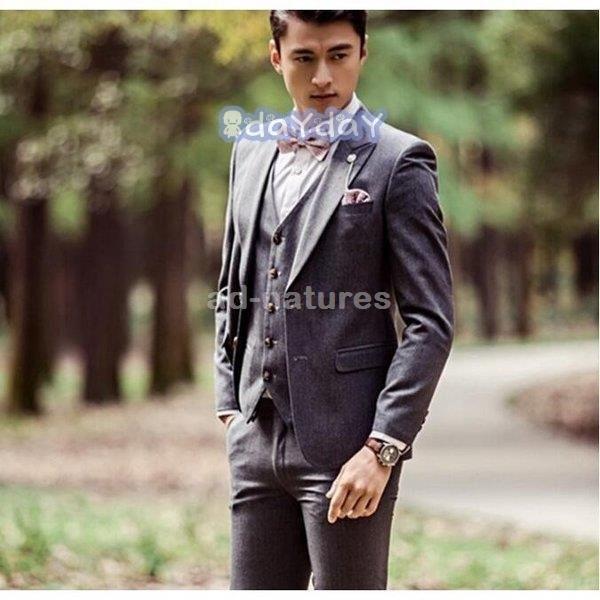 タキシード メンズスーツセット 3点セット 男性 フォーマル服 演奏会 司会 結婚式 流行に