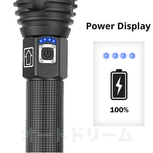 超高輝度ハンディライト LED 防水 懐中電灯 USBケーブル付き｜ad0919｜02