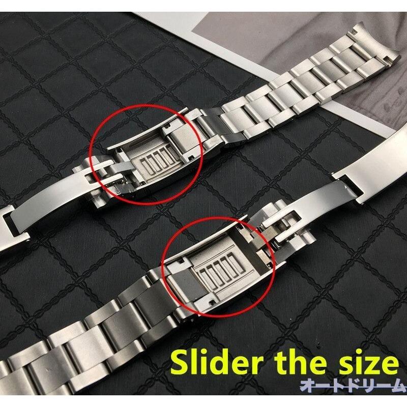 ロレックス互換ブレス センターポリッシュ ロレックス用 互換オイスターブレス グライドロッククラスプ付き