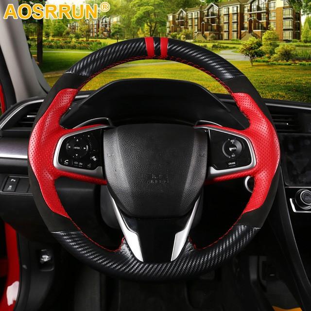 シビック CIVIC FC1 FK FK7 FK8 レザー 編み込み ステアリングカバー