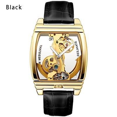 腕時計 メンズ 自動巻き 機械式 スケルトン トゥールビヨン 防水