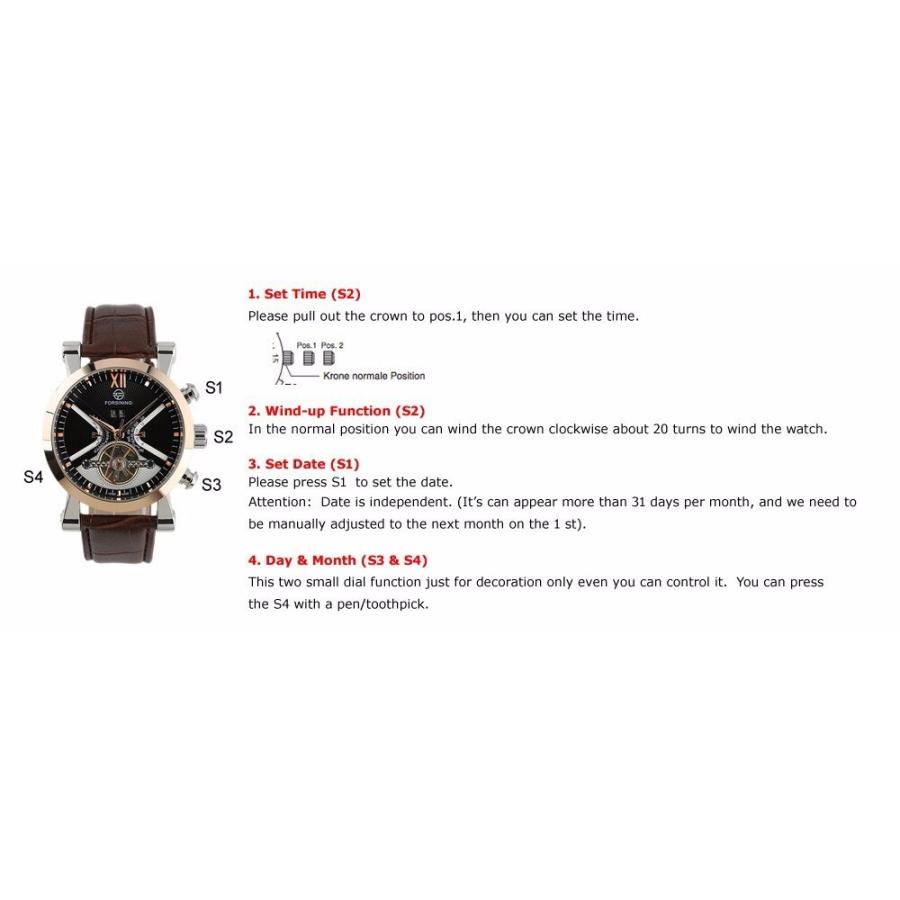 腕時計　メンズ　 トゥールビヨン自動機械式スチームパンクウォッチ　プレゼント　ギフト｜ad0919｜14