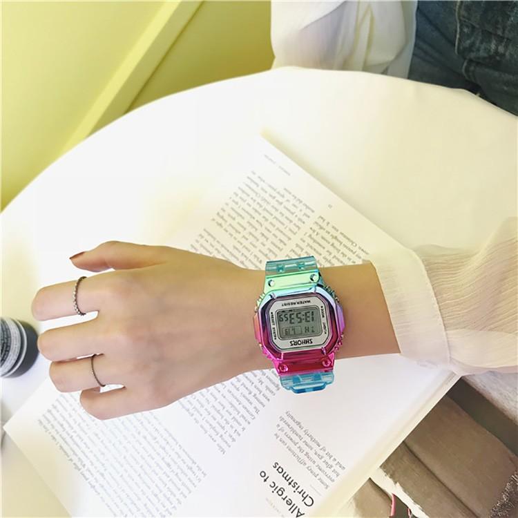 腕時計 レディース キャンディーカラー デジタル 防水 ユニセックス