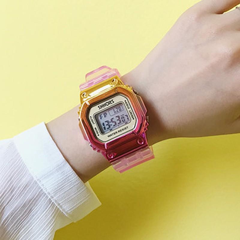 腕時計 レディース キャンディーカラー デジタル 防水 ユニセックス