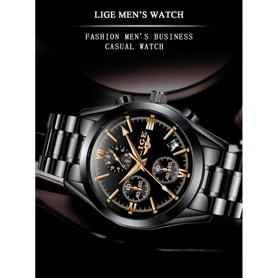 腕時計 メンズ LIGE 防水 耐衝撃 クロノグラフ 多機能 男性 ウォッチ :mh-0496:オートドリーム - 通販 - Yahoo!ショッピング