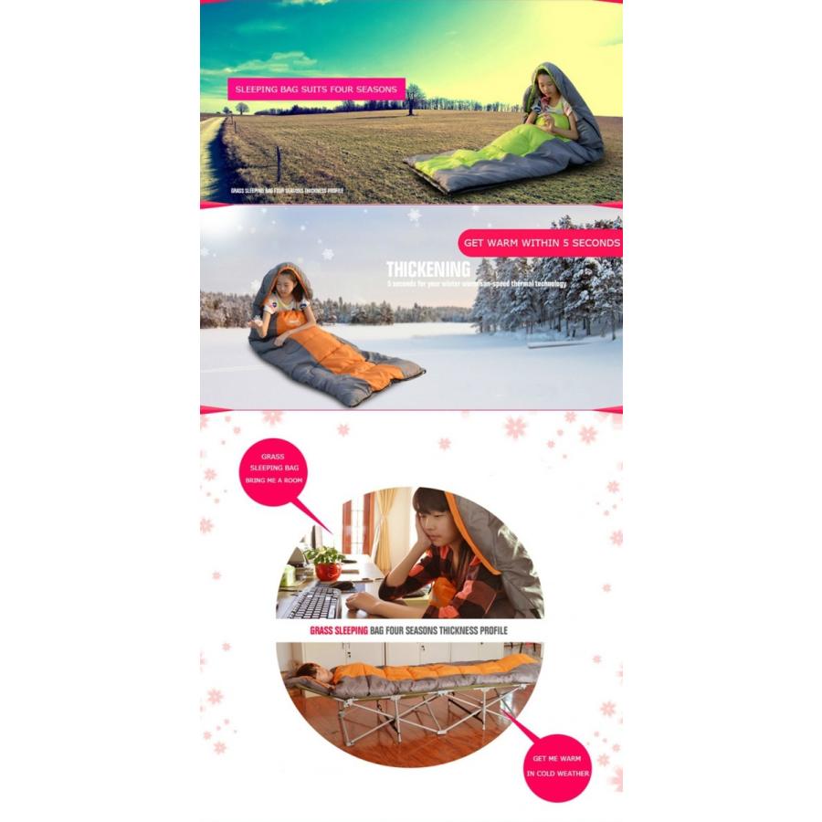 DESERT FOX 寝袋 シュラフ キャンプ 220×75 cm : オートドリーム