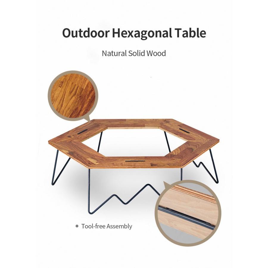 キャンプ テーブル Naturehike 木製キャンプジカロテーブル 簡単組み立て ヘキサテーブル たき火用テーブル Mh 0638 オートドリーム 通販 Yahoo ショッピング