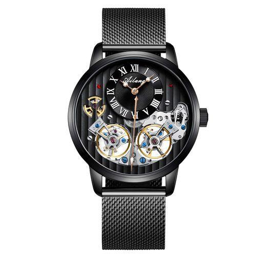 腕時計、アクセサリー メンズ腕時計 ダブルトゥールビヨン 腕時計 メンズ スケルトン 防水 機械式自動巻き 