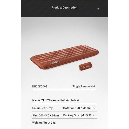 エアー マット  キャンプ ベッド 厚手 16cm 超軽量 防水 ダブル 2人用の画像