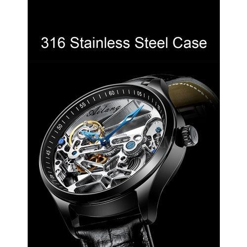 腕時計、アクセサリー メンズ腕時計 ダブルトゥールビヨン スケルトン 腕時計 メンズ AILANG 防水 機械式 