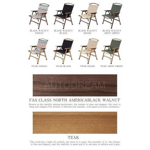 キャンプ チェア ブラックウォールナット材 木製 椅子 屋外 折りたたみ