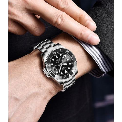 DESIGN LIGE 1856 自動巻き　黒文字盤　28800 ハイビート DESIGN LIGE 1856 自動巻き 黒文字盤 28800 ハイビート