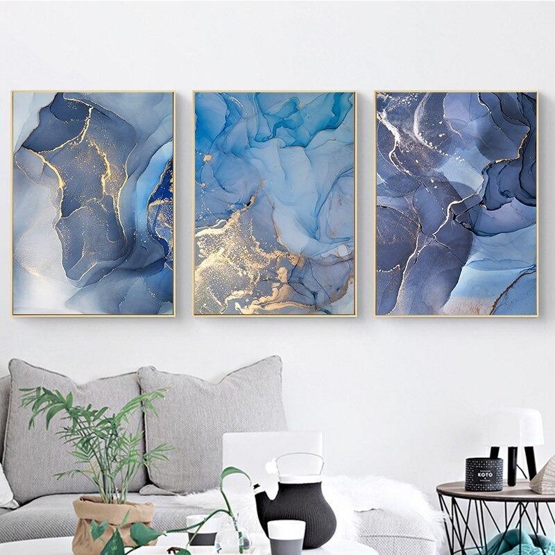 人気 おすすめ アート 絵画 ポスター 抽象 ブルー パープル インテリア おしゃれ フレームなし キャンバスアート 選べるサイズ Supplystudies Com