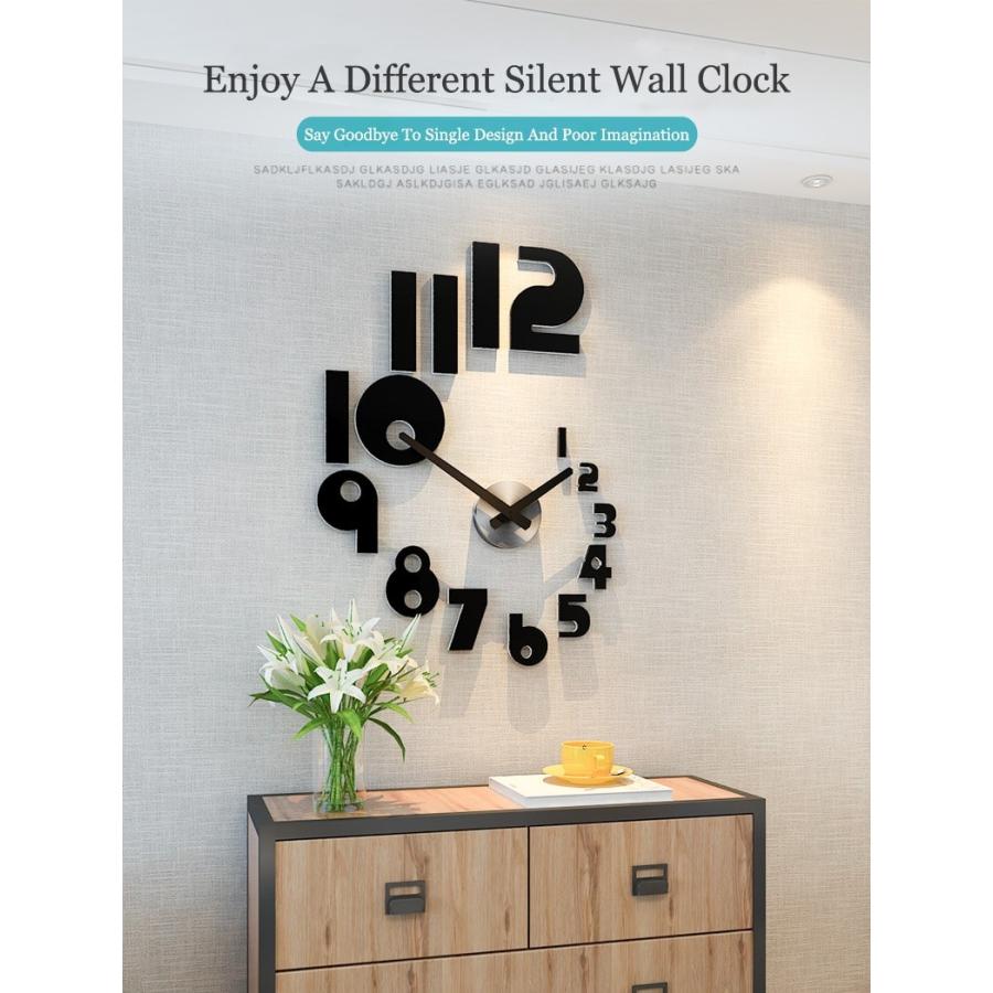 掛け時計 おしゃれ 60xcm モダン ステッカー 3d リビングルーム 家の装飾 アクリル 大時計 Tmh 0641 オートドリーム 通販 Yahoo ショッピング