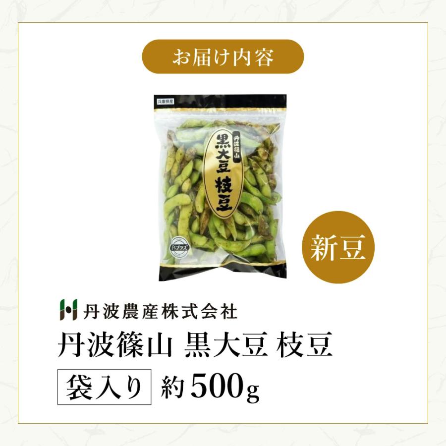 2025年度産の新豆 本場 丹波篠山産の黒枝豆500g袋入り 送料無料