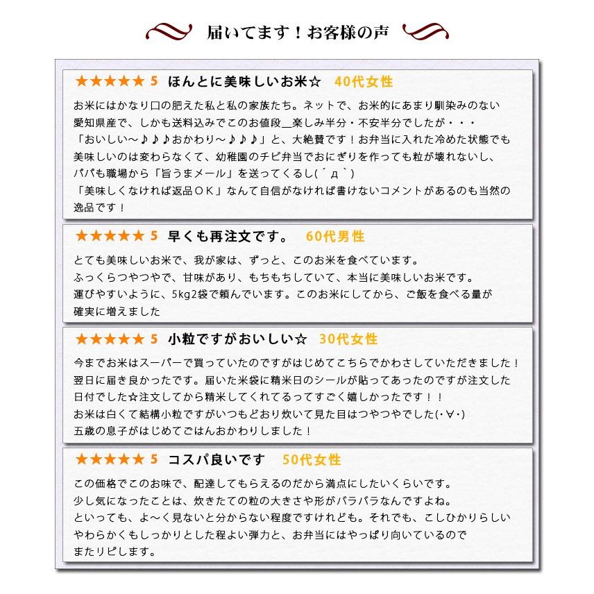 お米 10kg 白米 送料無料 コシヒカリ 5kg×2袋 愛知県産 こしひかり 令和5年産 米 あす着く 食品 北海道・沖縄は追加送料｜adachinet-umai｜12