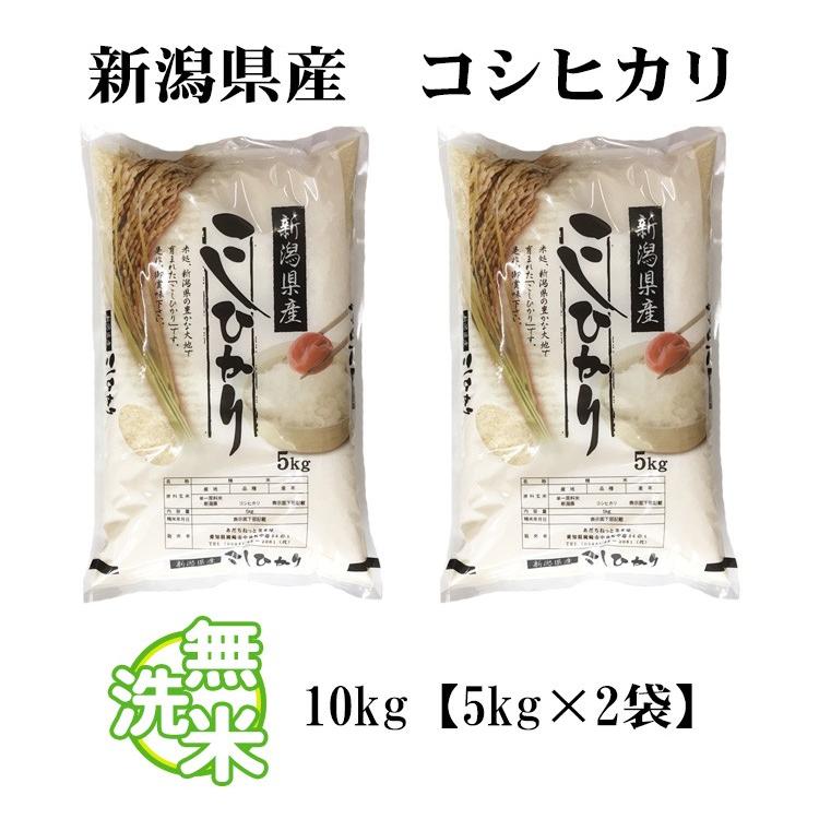 コシヒカリ 無洗米 10kg 送料無料 5kg×2袋 新潟県産 令和7年産 米 お米