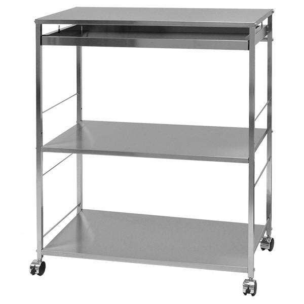 足立製作所 キッチンワゴン キャスター付き 3段 炊飯器 引き出し