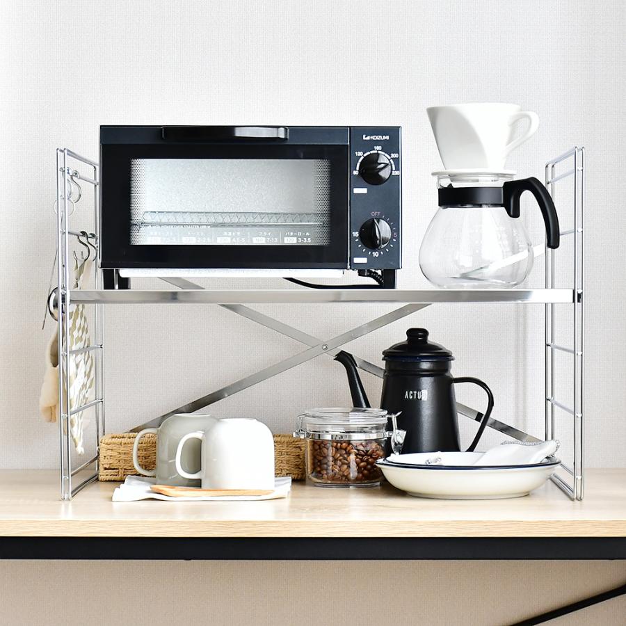 足立製作所 トースターラック 幅60 1段 レンジ上ラック 電子レンジ