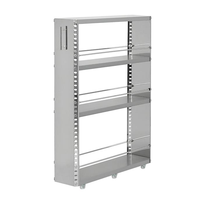 足立製作所 キッチンワゴン スリム 隙間収納 幅15cm キッチンラック