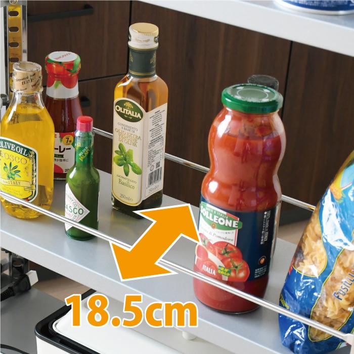 ステンレスすき間収納ワゴン ハイタイプ 幅20cm 高さ159cm|adachiseisakusyo|05