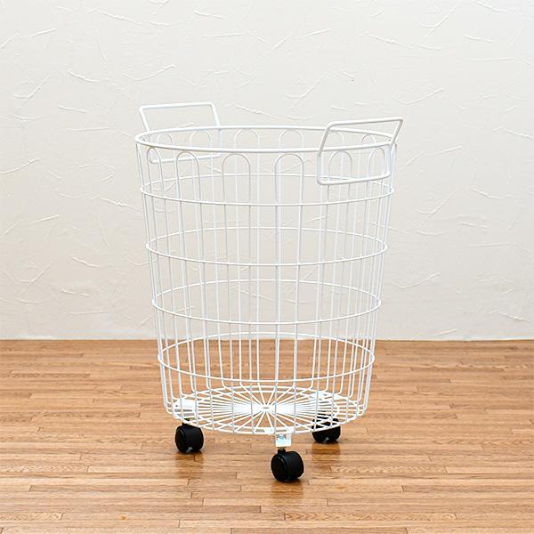 ランドリーバスケット ワイヤー キャスター付き おしゃれ 丸 洗濯カゴ ランドリー収納 白 黒 脱衣かご ランドリーかご 燕三条 足立製作所 通販 Yahoo ショッピング