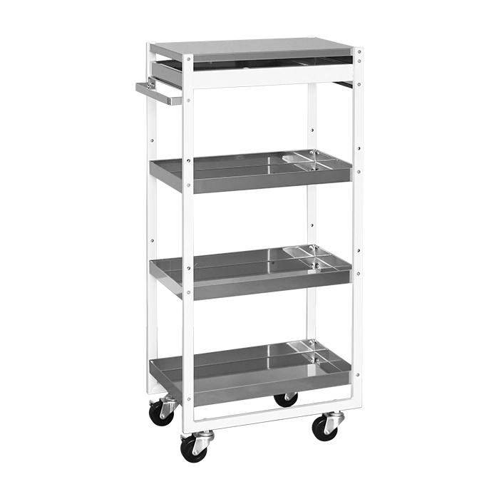 足立製作所 キッチンワゴン キャスター付き スリム 天板付き ハンドル