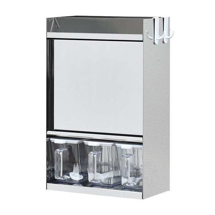 足立製作所 調味料ラック ステンレス製 スマホ タブレット 置ける